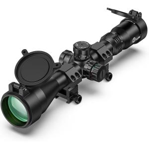 CVLIFE EagleFeather F02 Rifle Scope with Side Focus Parallax Adjustment, Illuminated Mil-Dot Reticle, 30mm Tube Long Range Rifle Scope for Hunting, SFP Riflescope with 20mm Scope Rings(6-18×50)