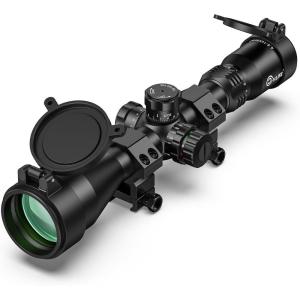 CVLIFE EagleFeather F02 Rifle Scope with Side Focus Parallax Adjustment, Illuminated Mil-Dot Reticle, 30mm Tube Long Range Rifle Scope for Hunting, SFP Riflescope with 20mm Scope Rings(4.5-14×50)