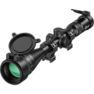 CVLIFE EagleFeather Z03 6-24×50 AO Rifle Scope for Hunting with Parallax Adjustment, Red and Green Illuminated Mil-Dot Reticle, 1 Inch Tube SFP Long Range Scope with 20mm Scope Rings