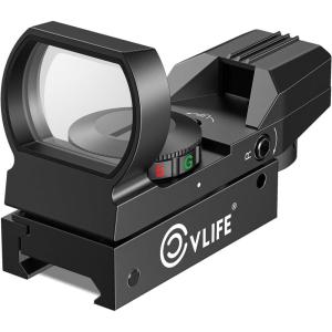 CVLIFE FoxSpook Motion Awake Multi Reticle Green & Red Dot Sight, Reflex Sight for Picatinny, Absolute Co-Witness Red Dot Optics Scope with 31×21mm Large Window