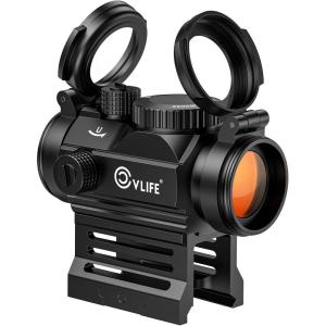 CVLIFE FoxSpook Motion Awake Red Dot Sight, 2 MOA Red Dot Scope Auto On & Off, 1x20mm Red Dot Optics with Low Profile and Lower 1/3 Co-Witness Mount, Flip Lens Covers and Anti-Reflection Device