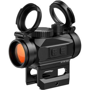 CVLIFE FoxSpook Motion Awake Red Dot Sight,1x20mm 2MOA Red dot Scope Auto On & Off Compact Optics with Low Profile and Lower 1/3 Co-Witness Mount, Flip Up Lens Covers and 12 Brightness Button Settings