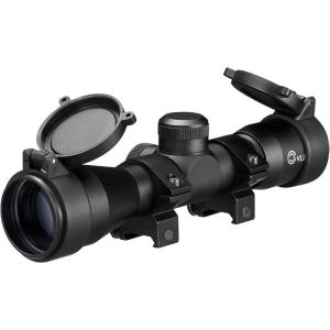 CVLIFE JackalHowl 4X32 Compact Rifle Scope for .22 Caliber Rifles with BDC Reticle, Ideal for Medium to Long-Range Hunting up to 500 Yards(20mm Picatinny)