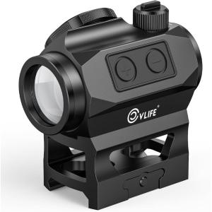CVLIFE JackalHowl Red/Green Dot Sight with Motion Awake and Auto Off, 1x20mm 2MOA Red Dot Rifle Scope with Absolute Co-Witness Riser, IPX7 Waterproof, Shockproof, Fogproof Red Dot Optics Reflex Sight(Green Dot)