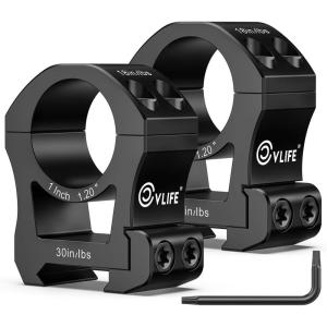 CVLIFE Precision Scope Rings Mount – Compatible with Picatinny Rails and More – 2 Pieces(High)