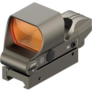 CVLIFE Reflex Sight, 1x28x40mm Red Dot Sight, 4 Adjustable Reticles Sight for 20mm Picatinny Rail, Red Dot Optics, Absolute Co-Witness(Gray)