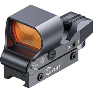 CVLIFE Reflex Sight, 1x28x40mm Red Dot Sight, 4 Adjustable Reticles Sight for 20mm Picatinny Rail, Red Dot Optics, Absolute Co-Witness(Silver)