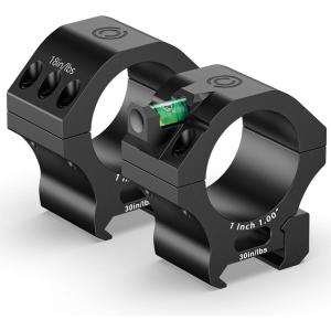 CVLIFE Scope Rings – Precision Scope Mount with Level Bubble for Picatinny Rails – 2 Pieces(Medium)