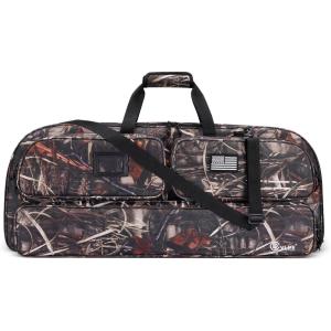 CVLIFE Soft Compound Bow Case, Bow Bag Archery Case with Thick Pearl Cotton Padding, with Backpack Straps & Shoulder Strap, Archery bag with Arrow Pocket for Gear Protection with Cardholder(Camo)