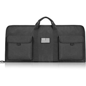 CVLIFE Soft Rifle Case 28 inch Gun Bag Pistol Case, Gun Cases for Rifles and Shotguns, Rifle Bag with Lockable Zipper for Outdoor Hunting Shooting(Black)