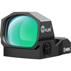CVLIFE WolfCovert Motion Awake 6 MOA Pistol Red/Green Dot Sight for RMR, 1.1″ Large Lens Red Dot Scope for Full-Sized Pistols, Open Reflex Optics Sight with Adapter for MOS & 21MM Picatinny(Green Dot)