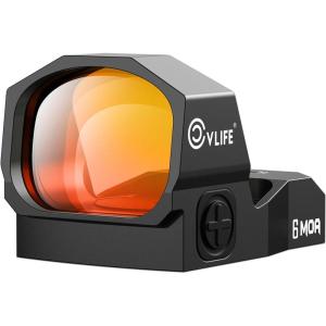 CVLIFE WolfCovert Motion Awake 6 MOA Pistol Red/Green Dot Sight for RMR, 1.1″ Large Lens Red Dot Scope for Full-Sized Pistols, Open Reflex Optics Sight with Adapter for MOS & 21MM Picatinny(Red Dot)