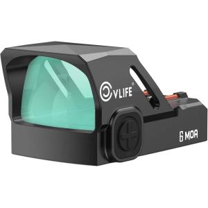 CVLIFE WolfCovert Motion Awake 6 MOA Red/Green Dot Sight for Doctor Cut, Integrated Fiber Red Dot Scope for Full-Sized Pistols, Open Reflex Optics Sight with Adapter for MOS & 21MM Picatinny(Green Dot)