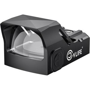 CVLIFE WolfCovert Motion Awake Pistol Red/Green Dot Sight for Doctor Cut Footprint, 3 MOA Red Dot 1X24mm Open Reflex Sight, Full Size Optics with Adapter Plate for MOS & Picatinny, Handgun Scope(Green Dot)
