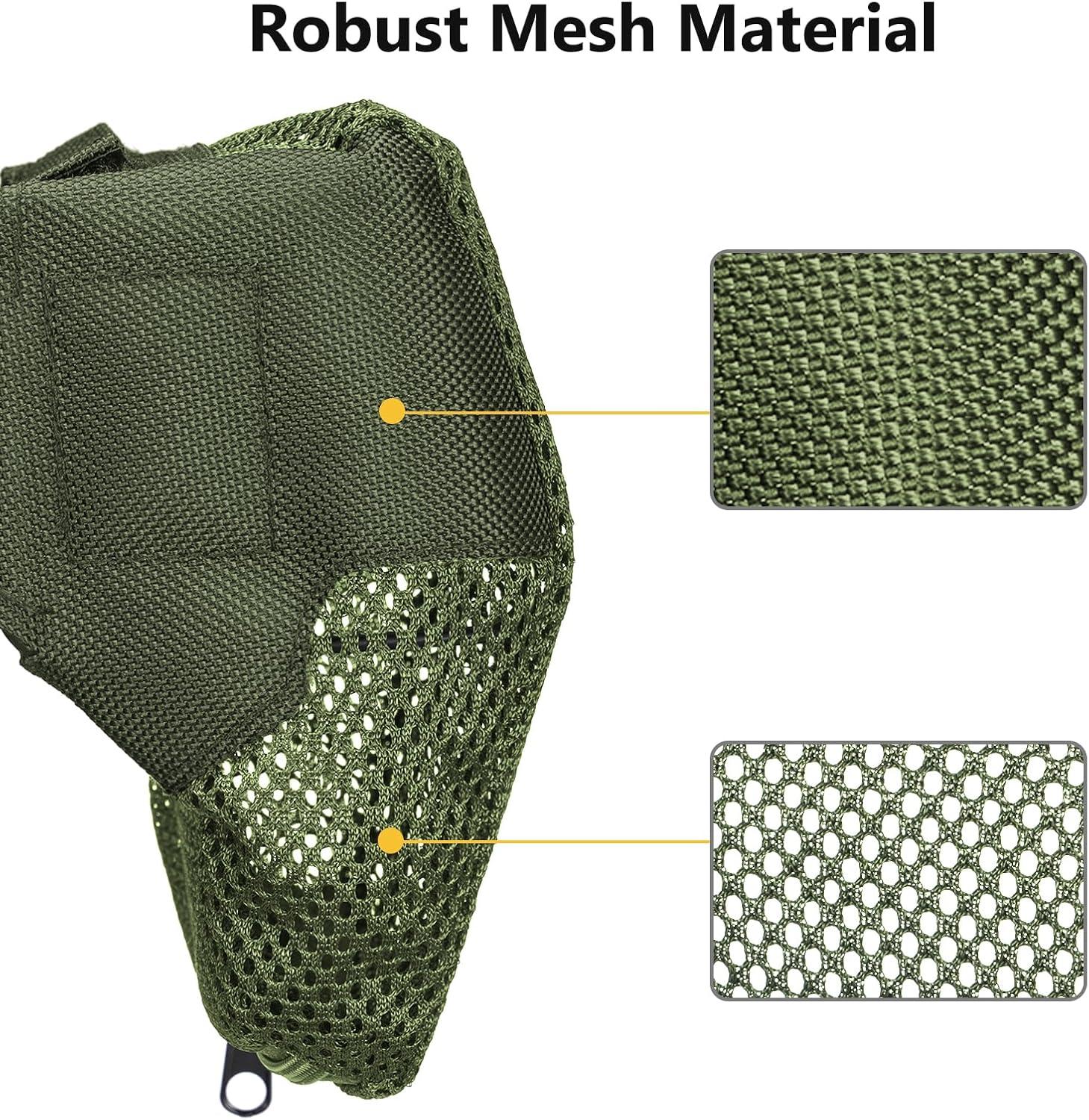image:imageCVLIFE Thickened Brass Catcher Heat Resistant Premium Nylon Shell Catcher Zipper Bottom Brass Collector with Two Picatinny Rail MountBlack and GreenGreen
