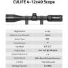CVLIFE JackalHowl F02 4-12×40 Rifle Scope – 1 Inch Tube SFP Rifle Scope with 20mm Scope Rings – BDC Reticle – Second Focal Plane