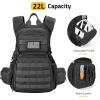 CVLIFE Tactical Hydration Pack 3L – Lightweight Water Bag With Bladder for Men Women, Heavy Duty Molle Backpack for Hiking, Cycling, Running, Hunting(Black)