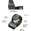 CVLIFE WolfCovert Motion Awake 6 MOA Red/Green Dot for RMR Cut Footprint, 28mm Large Lens Pistol Open Reflex Sight, Optics with Adapter Plate for MOS & 21MM Picatinny, Scope for Full-Size Handgun