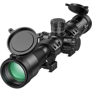 CVLIFE BearPower 5-25×50 FFP Rifle Scope – First Focal Plane with MOA Illuminated Reticle, Zero Stop, Parallax Adjustment, Scope Rings – Long Range Hunting Scope 30mm Tube