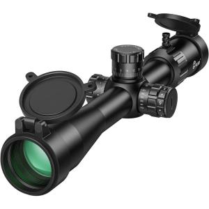 CVLIFE BearPower FFP Rifle Scope – First Focal Plane Scope with Illuminated Reticle, Zero Stop, Parallax Adjustment, Scope Rings – Long Range Riflecope for Hunting 30mm Tube