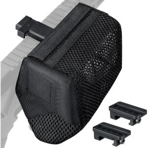 CVLIFE Thickened Brass Catcher, Heat Resistant Premium Nylon Shell Catcher, Zipper Bottom Brass Collector with Two Picatinny Rail Mount,Black and Green.(Black)