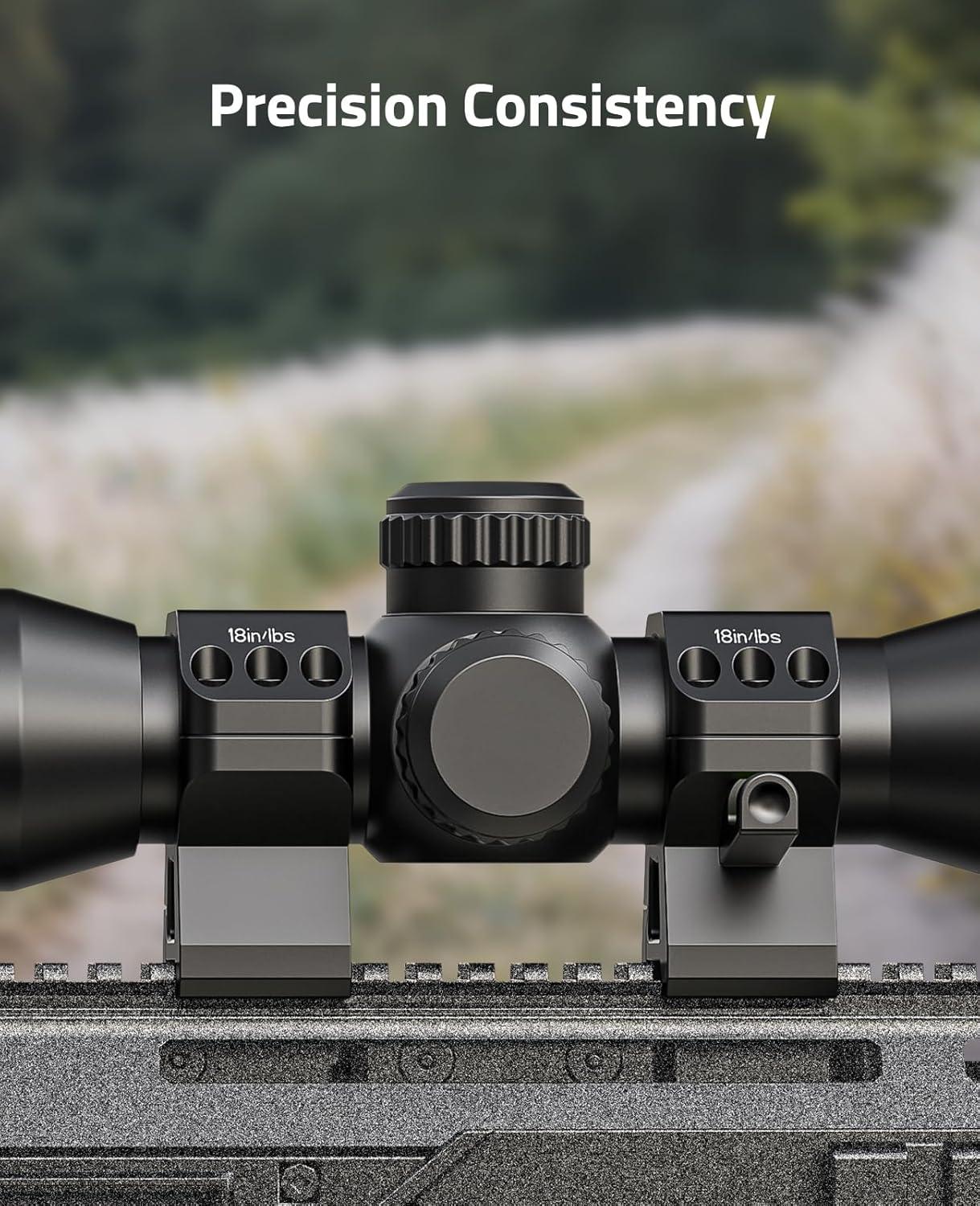 image:imageCVLIFE 30mm Scope Rings Precision Scope Mount with Integrated Level Bubble for Picatinny and More Rails 2 PiecesHigh