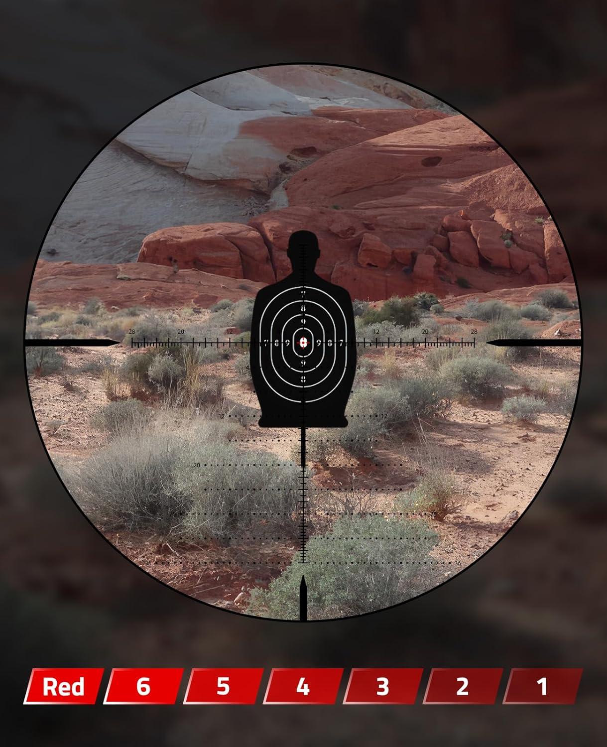 image:imageCVLIFE BearPower 318x50 FFP Scope First Focal Plane Scope with MOA Illuminated Reticle Zero Stop Zero Reset Parallax Adjustment 30mm Tube with Scope Rings