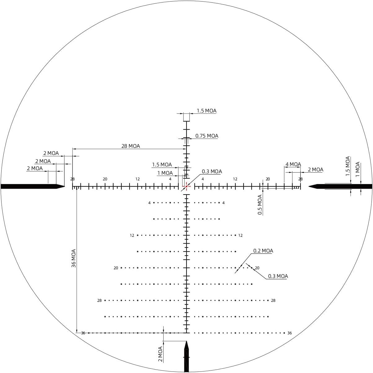 image:imageCVLIFE BearPower 318x50 FFP Scope First Focal Plane Scope with MOA Illuminated Reticle Zero Stop Zero Reset Parallax Adjustment 30mm Tube with Scope Rings