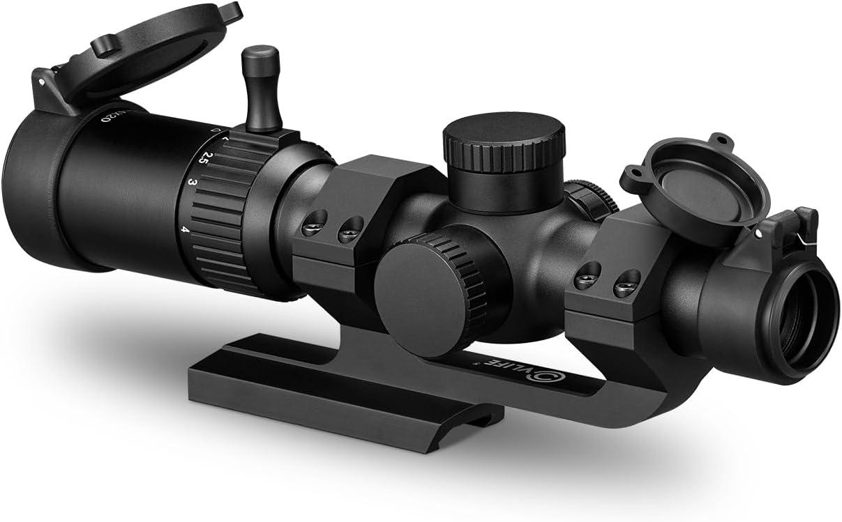 image:imageCVLIFE JackalHowl 14x20 LPVO Rifle Scope with Cantilever Mount Illuminated Reticle Rimfire Scope Compact Riflescope with Zero Reset for HuntingMildot1