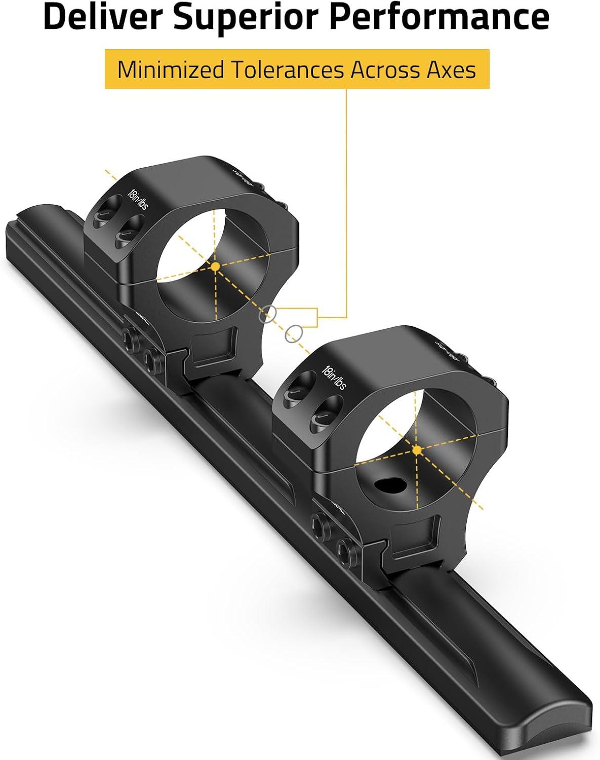 image:imageCVLIFE Precision 1 Inch Dovetail Scope Rings with 1 Stop Pin Fit 11mm and 38 inch Dovetail Rail 2 PiecesMedium