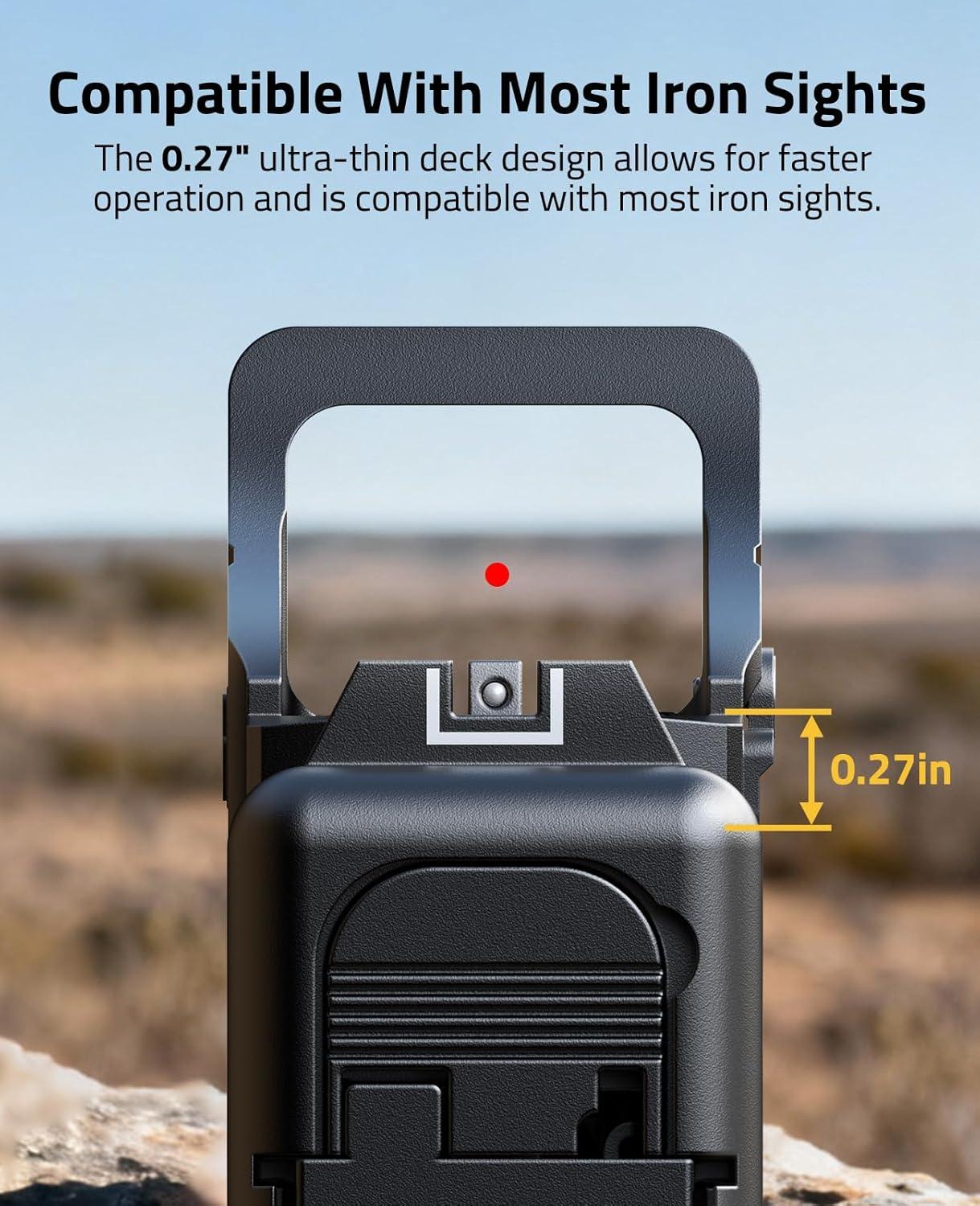 image:imageCVLIFE WildHawk X Z03 Solar Red Dot for RMSRMSC MultiReticle 2MOA amp 32MOA Circle Pistol Sight 3500G Shockproof Motion Awake Handgun Red Dot MultiCoating lens with Adapter for RMRMOSPicatinny