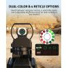 CVLIFE 1X22X33 Red Green Dot Sight and 3X Magnifier Combo, Motion Awake Multi-Reticle Circle Dot Open Reflex Sight with Flip-to-Side Magnifier, Absolute Co-Witness Mount for 21MM Picatinny
