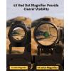 CVLIFE Eaglefeather 3X/4X/5X Compact Magnifier with Quick-Release Mount, 3.54″/3.35″/3.14″ Eye Relief,Large Field of View,Flip-to-Side red dot Magnifier, 2000G Shockproof,Absolute&Lower 1/3 Co-Witness(4X)