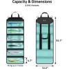 CVLIFE Fishing Tackle Bag, Lure Wrap Organizer, Soft Plastic Lure Bait Storage with 6 PVC & Mesh Pockets, Includes 30 Treble Hook Covers, 130 Single Bonnets, Retractable Hook Sharpener, Blue(Blue)