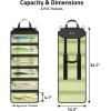 CVLIFE Fishing Tackle Bag, Lure Wrap Organizer, Soft Plastic Lure Bait Storage with 6 PVC & Mesh Pockets, Includes 30 Treble Hook Covers, 130 Single Bonnets, Retractable Hook Sharpener, Blue(Yellow)