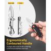 CVLIFE Mini Folding Pocket Knife, 1.69″ 8Cr14Mov Steel Blade with G10 Handle, Compact Daily Knives for Men Women, EDC Multi-Tool with Bottle Opener and Glass Breaker, Ideal for Kitchen Camping Hiking Fishing, Black(Silver)