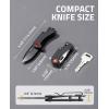 CVLIFE Mini Folding Pocket Knife, 1.69″ 8Cr14Mov Steel Blade with G10 Handle, Compact Daily Knives for Men Women, EDC Multi-Tool with Bottle Opener and Glass Breaker, Ideal for Kitchen Camping Hiking Fishing, Black(Black)