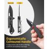 CVLIFE Mini Folding Pocket Knife, 1.69″ 8Cr14Mov Steel Blade with G10 Handle, Compact Daily Knives for Men Women, EDC Multi-Tool with Bottle Opener and Glass Breaker, Ideal for Kitchen Camping Hiking Fishing, Black(Black)