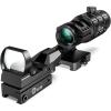 CVLIFE 1X22X33 Red Green Dot Sight and 3X Magnifier Combo, Motion Awake Multi-Reticle Circle Dot Open Reflex Sight with Flip-to-Side Magnifier, Absolute Co-Witness Mount for 21MM Picatinny