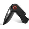 CVLIFE Mini Folding Pocket Knife, 1.69″ 8Cr14Mov Steel Blade with G10 Handle, Compact Daily Knives for Men Women, EDC Multi-Tool with Bottle Opener and Glass Breaker, Ideal for Kitchen Camping Hiking Fishing, Black(Black)