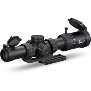 CVLIFE 1-10×24 LPVO Rifle Scope with 30mm Cantilever Mount, Illuminated BDC Reticle Scope with Generous Eye Relief for 1-10X