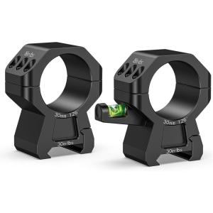 CVLIFE 30mm Scope Rings – Precision Scope Mount with Integrated Level Bubble for Picatinny and More Rails – 2 Pieces(High)