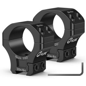 CVLIFE Precision 1 Inch Dovetail Scope Rings with 1 Stop Pin – Fit 11mm and 3/8 inch Dovetail Rail – 2 Pieces(Medium)