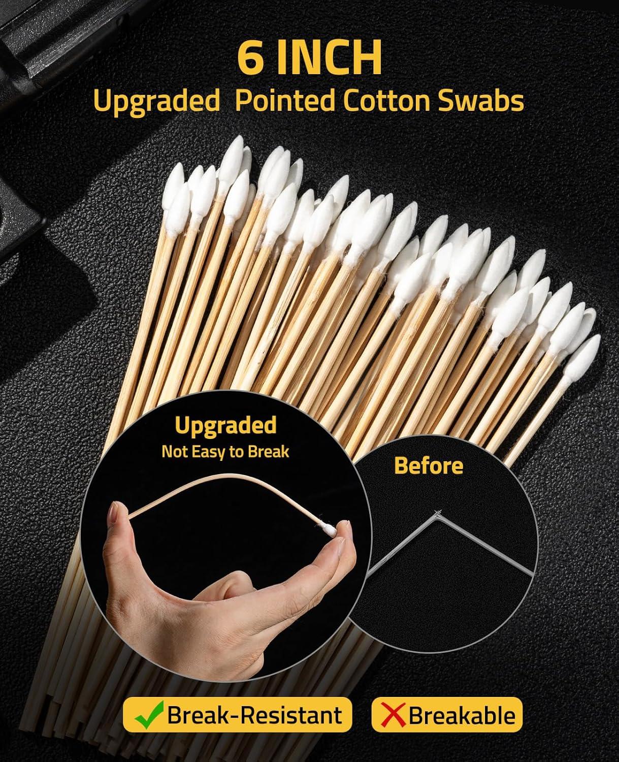 image:imageCVLIFE Gun Cleaning Kit for 9mm22223556mm12GA38357 Gun Cleaner Cleaning Brushes Picks 2 Empty Oil Bottles Patches amp Swabs for PistolsRiflesShotguns