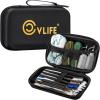 CVLIFE Gun Cleaning Kit for 9mm/.22/.223/5.56mm/12GA/.38/.357 – Gun Cleaner, Cleaning Brushes, Picks, 2 Empty Oil Bottles, Patches & Swabs for Pistols/Rifles/Shotguns