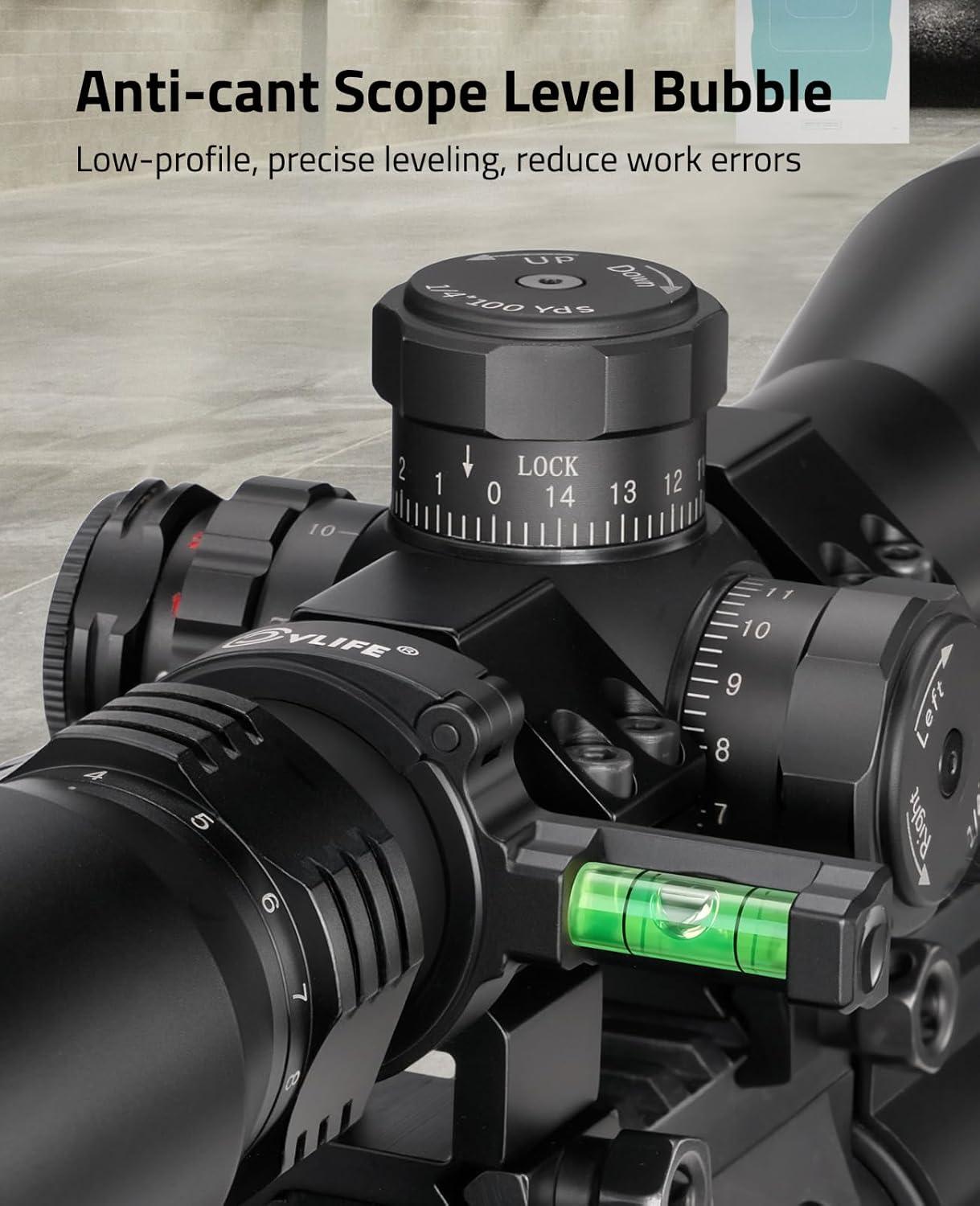 image:imageCVLIFE Scope Level with Plastic Reducer Ring Fits 30mm34mm Scope Tubes Anticant Scope Leveling Kit Lowprofile Bubble Level Tool