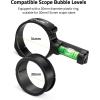 CVLIFE Scope Level with Plastic Reducer Ring Fits 30mm/34mm Scope Tubes Anti-cant Scope Leveling Kit Low-profile Bubble Level Tool