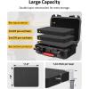 CVLIFE Pistol Case Lockable, TSA Approved Firearm Travel Case with 2 TSA Locks, Hard Shell Handgun Case for Air Travel, Waterproof Hard Gun Case for Pistol with Dual-layer Foams, 13.07×10.07×4.72 In