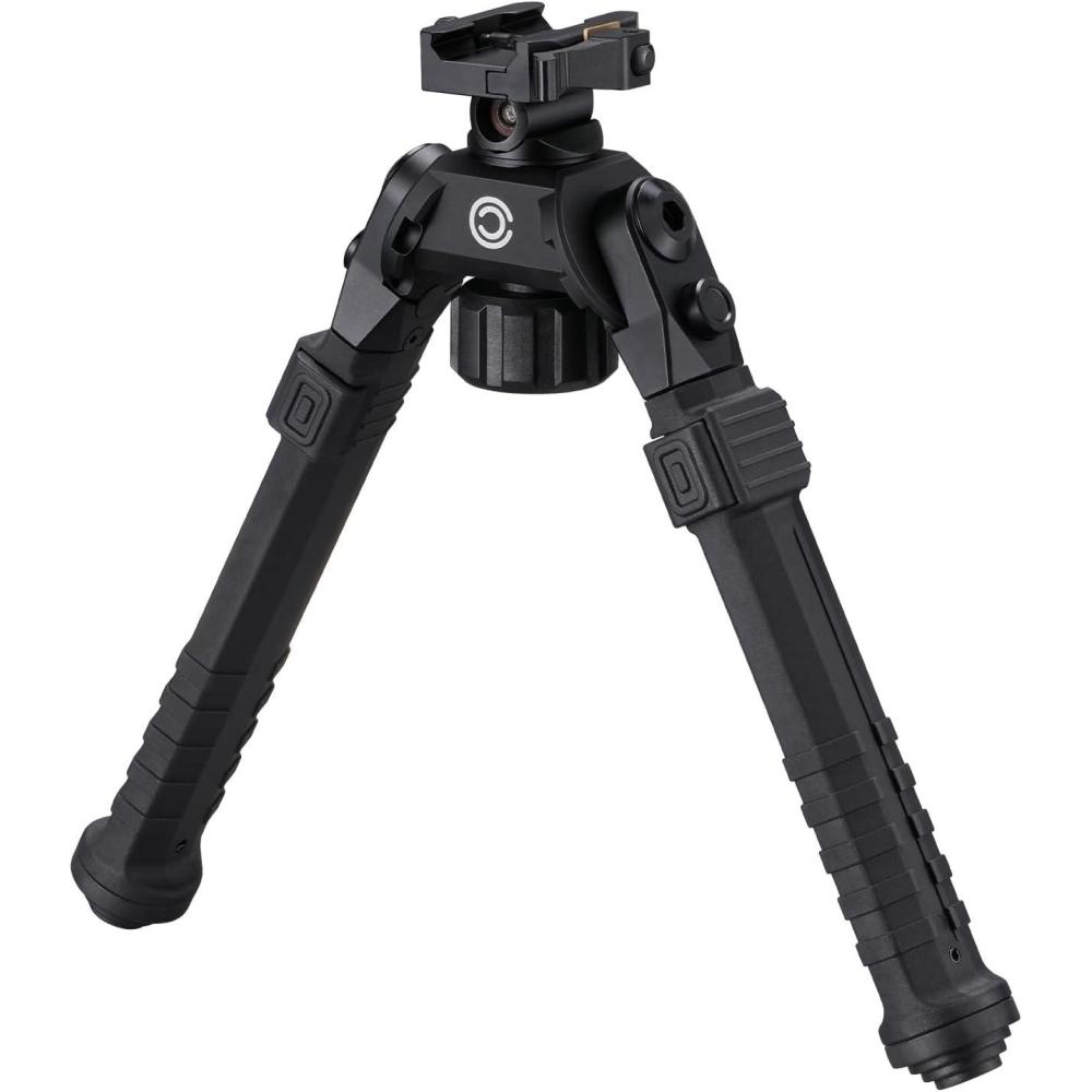 image:imageCVLIFE Rifle Bipod Quick Release Picatinny Bipod 360 Degree Swivel Adjustable Height Made of Lightweight HighStrength Polymer and Aluminum for Shooting and HuntingBlack