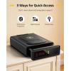 CVLIFE Biometric Gun Safe, Fingerprint Gun Safe with Watch & Phone Wireless Charging, 3-in-1 Alarm Clock Safe, Adjustable LED Light for Home Nightstand Bedside
